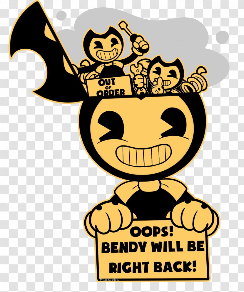 Bendy And The Ink Machine DeviantArt Clip Art - Cartoon Transparent PNG