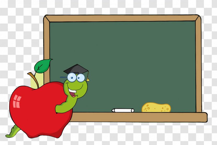 Student School Teacher Royalty-free Clip Art - Plant - Blackboard Before The Apple Snake Transparent PNG