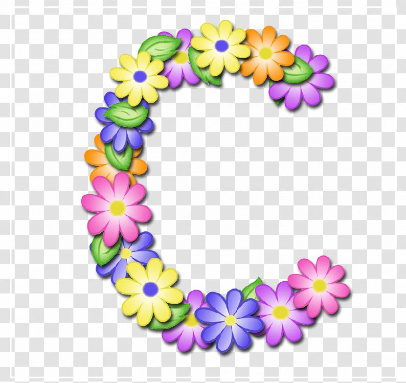 Flower Alphabet Letter Syllable Vowel - Code - Pastel Flowers Transparent PNG