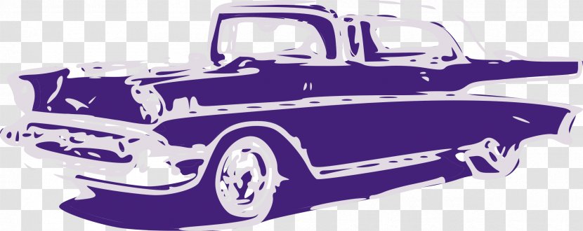 Sports Car Ford Mustang Classic Clip Art - Automotive Design - Purple Vintage Cliparts Transparent PNG
