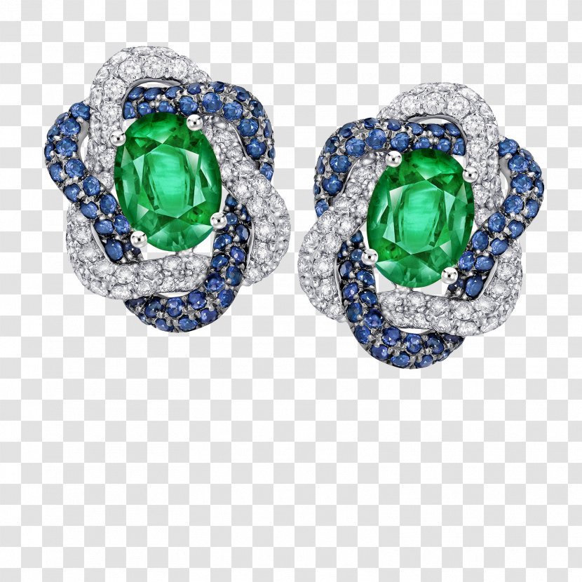 Emerald Earring Sapphire Diamond Jewellery Transparent PNG
