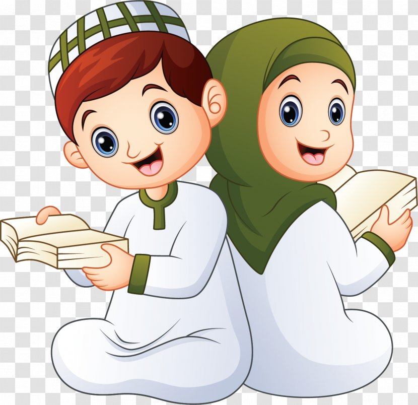Quran Child Vector Graphics Muslim Stock Illustration - Animated Cartoon - Ramadan Family Transparent PNG