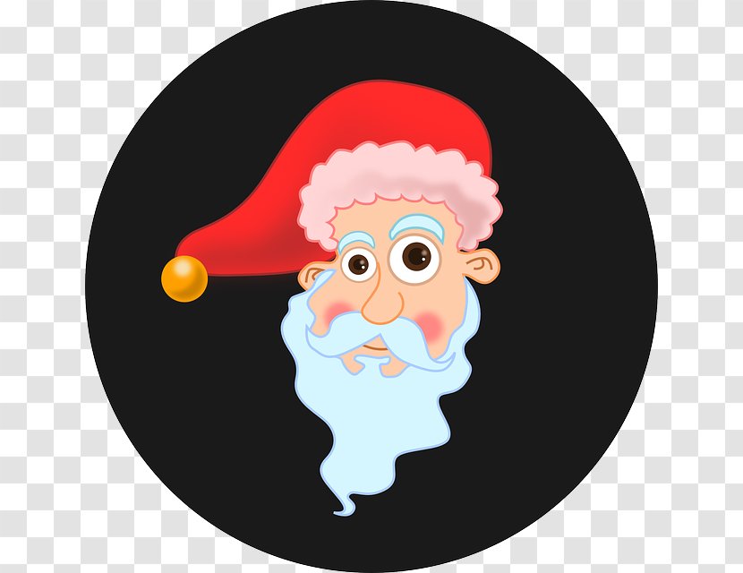 Santa Claus Christmas Joke Clip Art - Ornament - Hand-painted Cartoon Transparent PNG