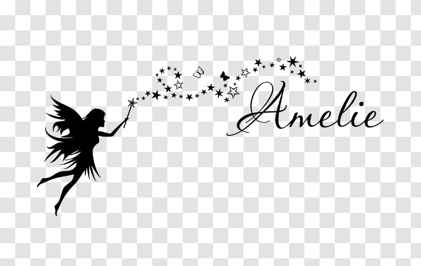 Fairy Wand Wall Decal Name Nursery - Wing Transparent PNG
