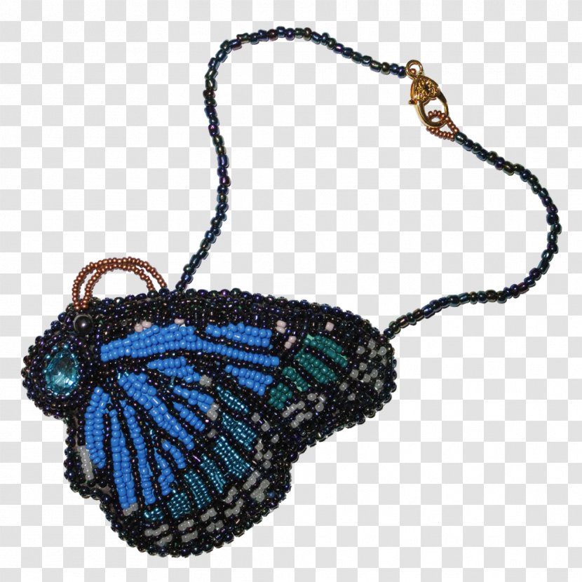 Turquoise Necklace Bead Body Jewellery Chain - Moths And Butterflies Transparent PNG