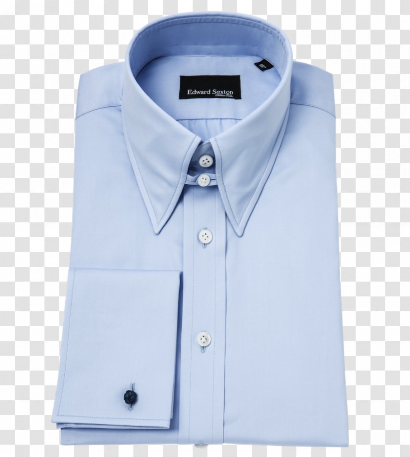 Dress Shirt T-shirt Collar Blue - Pin Transparent PNG