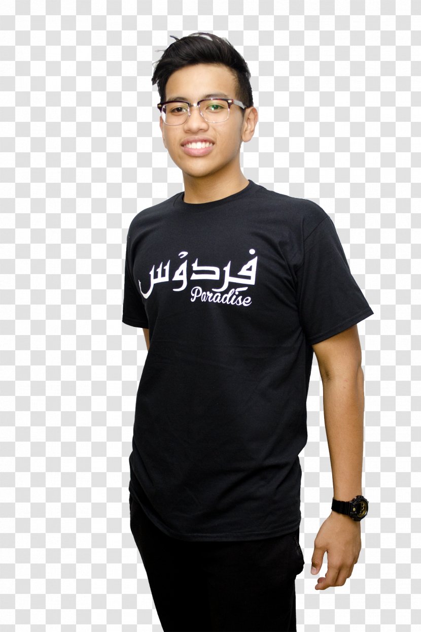 Black M T-shirt Shoulder Sleeve - T Shirt Transparent PNG