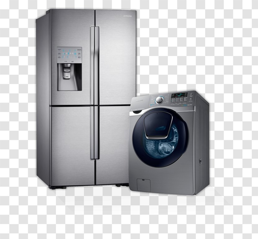 Refrigerator Washing Machines Combo Washer Dryer Clothes Samsung - Cleaning - Home Appliances Transparent PNG