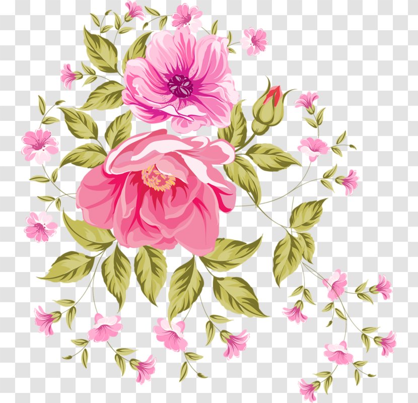 Rose Pink Flowers Flower Bouquet - Decoupage Transparent PNG