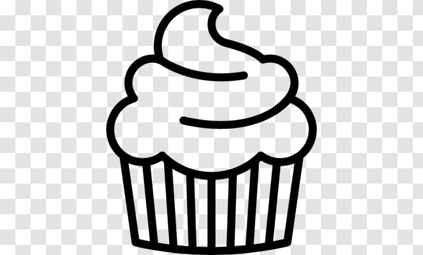 Cupcake Muffin Bakery - Monochrome - Cake Transparent PNG