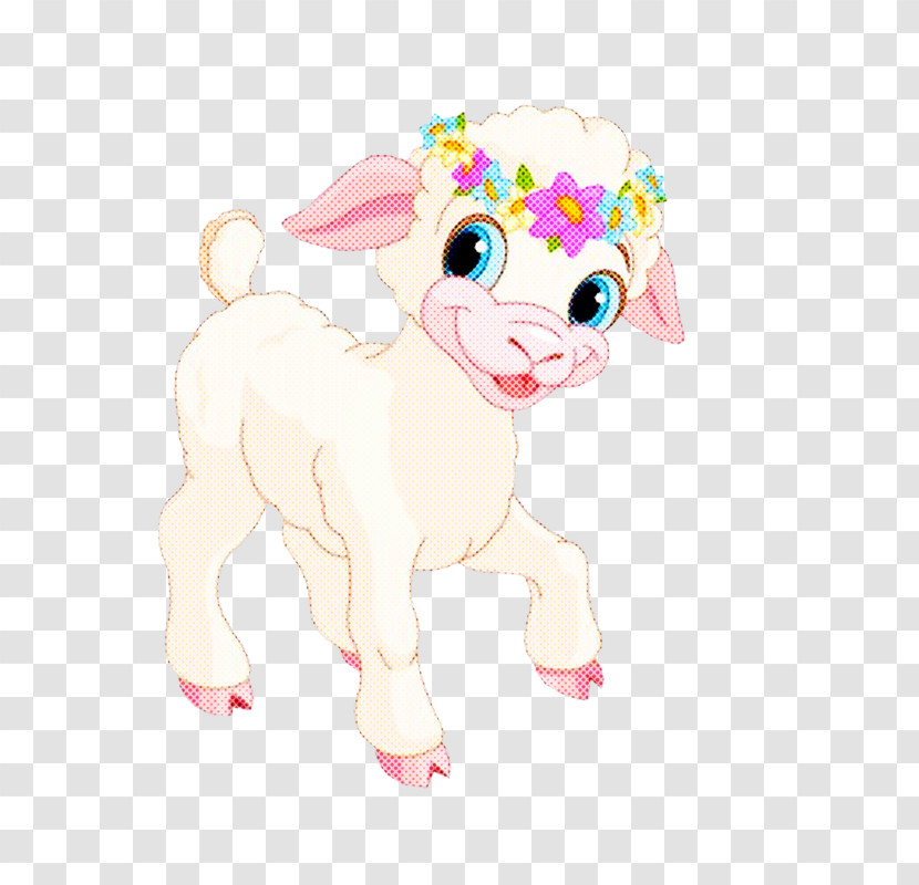 Cartoon Pink Puppy Fawn Working Animal Transparent PNG