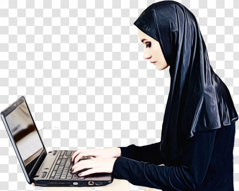 Stock Photography Woman Muslim Religious Veils Hijab - Laptop Transparent PNG
