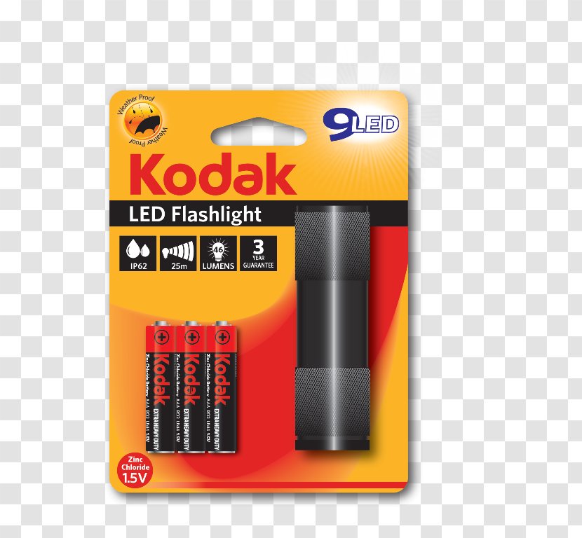 Flashlight Electric Battery Kodak AAA - Light Transparent PNG