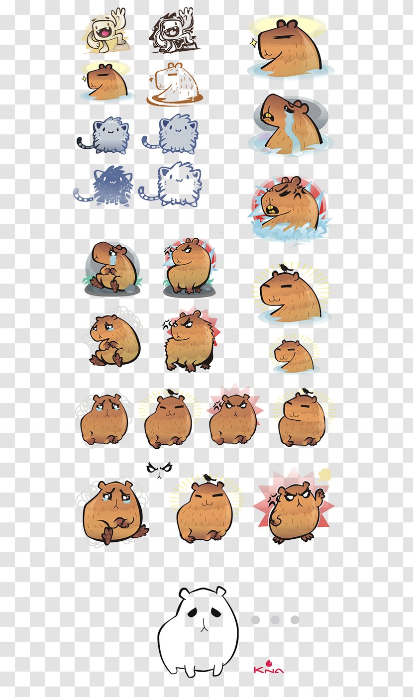 Capybara Emoticon Clip Art - Jaw - Area Transparent PNG