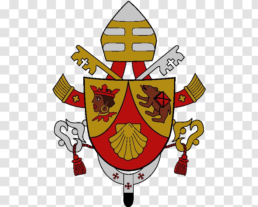 Coat Of Arms Pope Benedict XVI Crest Papal Coats Mitre - Symbol Transparent PNG