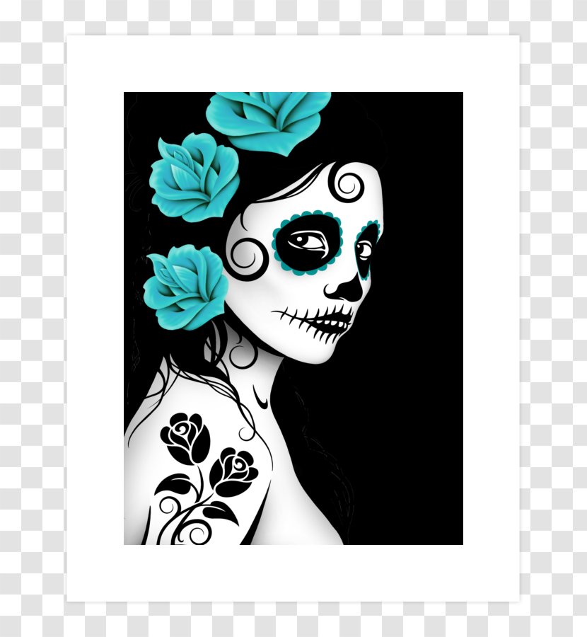 La Calavera Catrina Day Of The Dead Woman Zazzle - Greeting Note Cards Transparent PNG