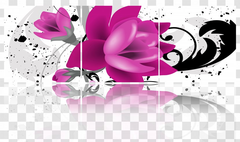 3D Computer Graphics Wallpaper - Violet - Effect Purple Floral Background Transparent PNG