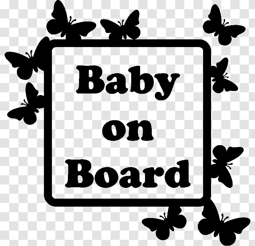 Sticker Wall Decal Brand Text Clip Art - Baby On Board Transparent PNG