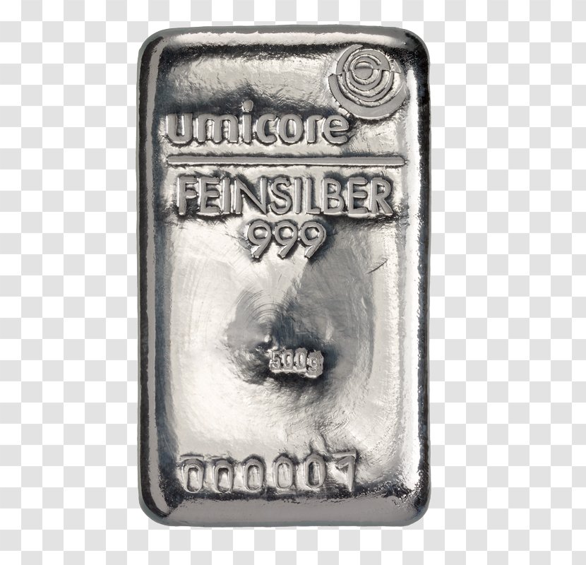 Silver Ingot Gold Bar Umicore - Silhouette Transparent PNG