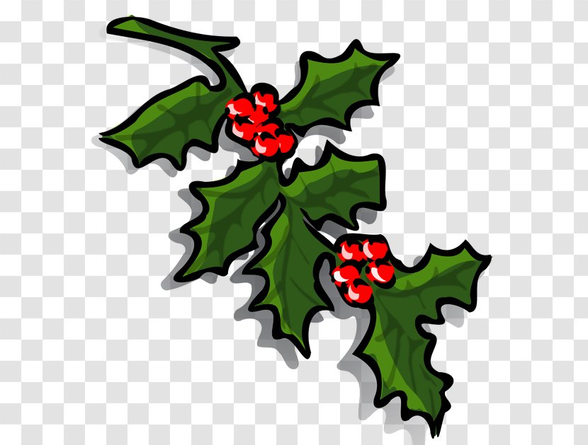Clip Art Christmas Openclipart Day Free Content - Common Holly Transparent PNG