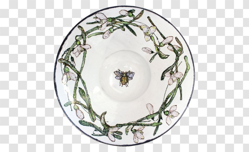 Porcelain Plate Ceramic Bee Tableware - Drawing Transparent PNG