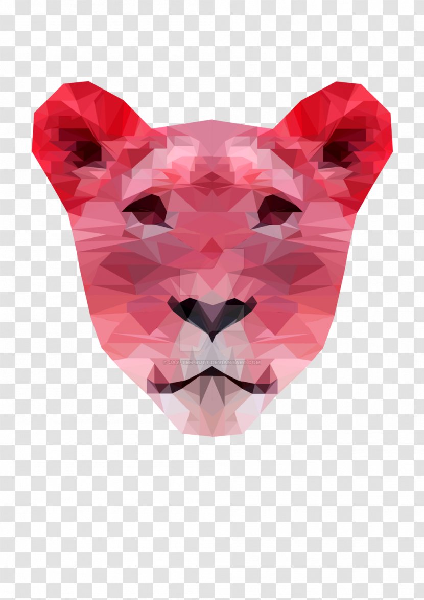 Snout Heart - Red - Polygon City Flyer Transparent PNG
