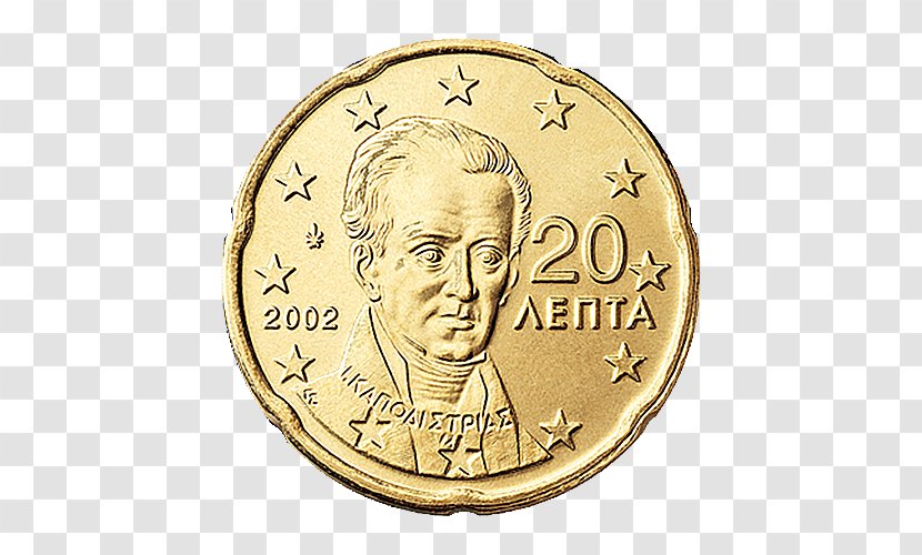 Greece 20 Cent Euro Coin Coins Transparent PNG