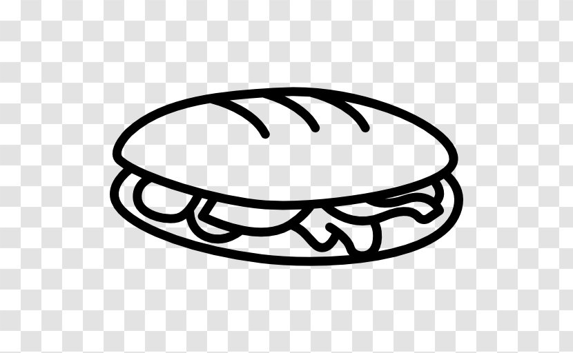 Pambazo Mexican Cuisine Torta Pizza Ham - Black And White Transparent PNG