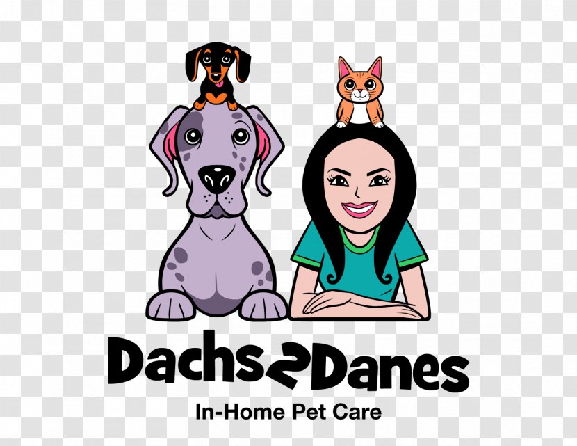Dog Daycare Pet Sitting Dachs 2 Danes - Watercolor Transparent PNG