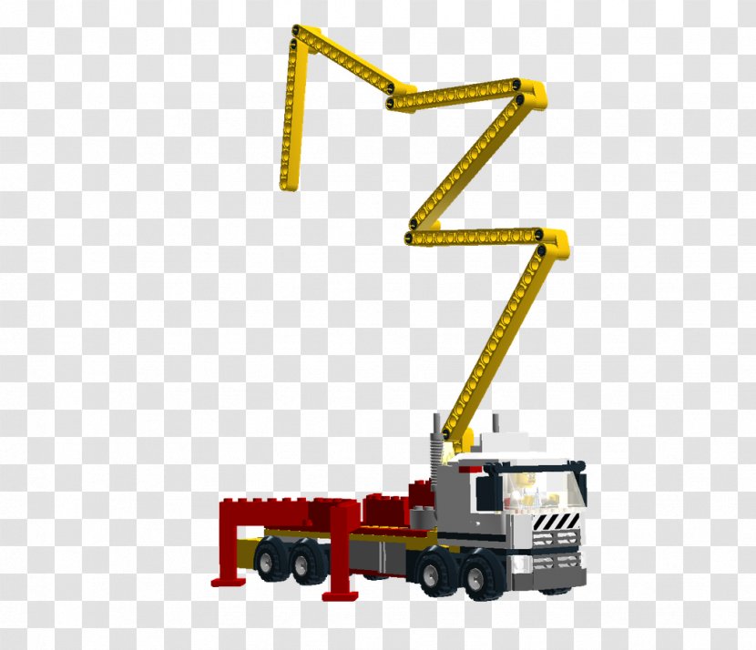 Concrete Pump Crane Lego Technic Architectural Engineering - Vehicle Transparent PNG
