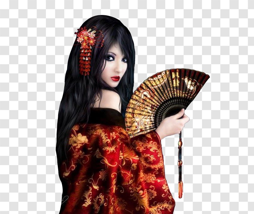 A Geisha Art Woman Transparent PNG
