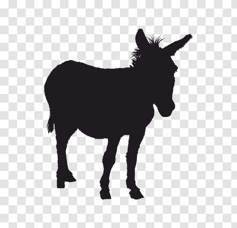 Donkey Silhouette Clip Art - Livestock Transparent PNG