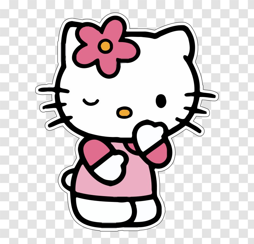 Hello Kitty Drawing Character Painting - Silhouette Transparent PNG