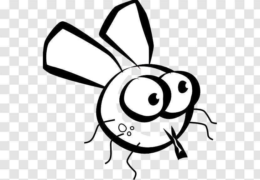 Insect Drawing Fly Black And White Clip Art - Cartoon Pictures Of Flies Transparent PNG