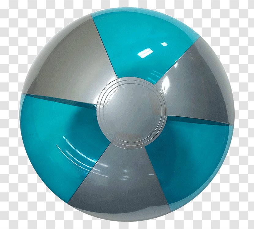 Silver Teal Beach Ball Metallic Color - Giant Globe Transparent PNG