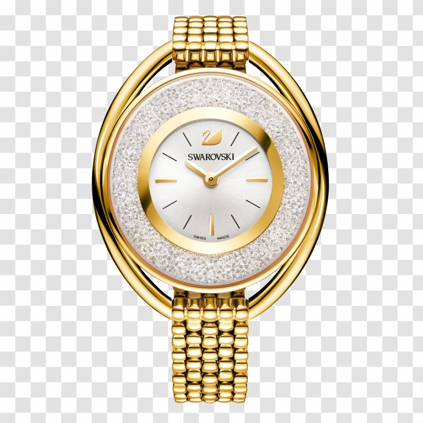 Swarovski Crystalline Pure Watch Gold Transparent PNG