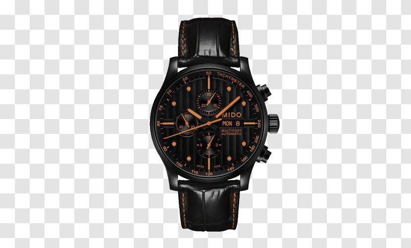 Chronometer Watch Chronograph ETA SA Automatic - Swiss Made - Mido Helmsman Series Men's Mechanical Watches Transparent PNG