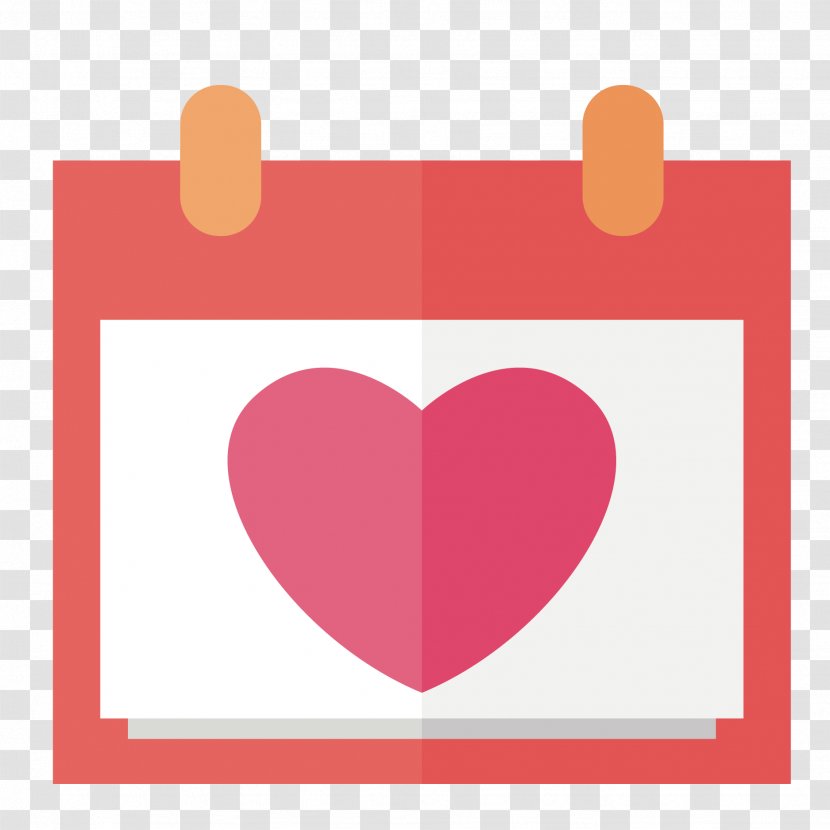 Euclidean Vector Clip Art - Cartoon - Heart Calendar Transparent PNG