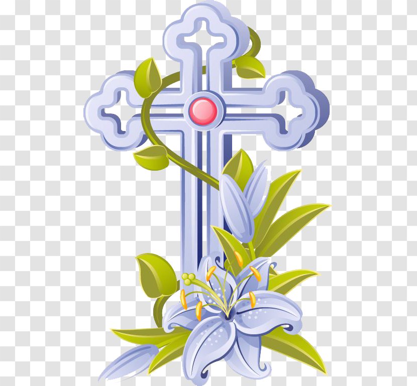 Easter Catholic Church Cross Paschal Candle Clip Art - Flower - Christian Photos Transparent PNG