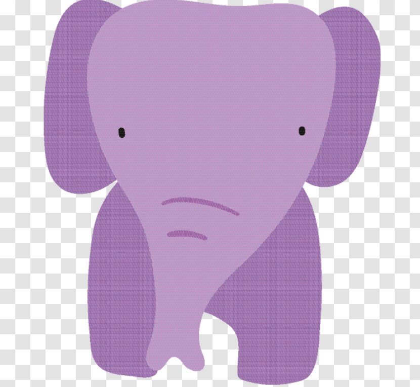 Indian Elephant - Violet - Animal Figure Pink Transparent PNG