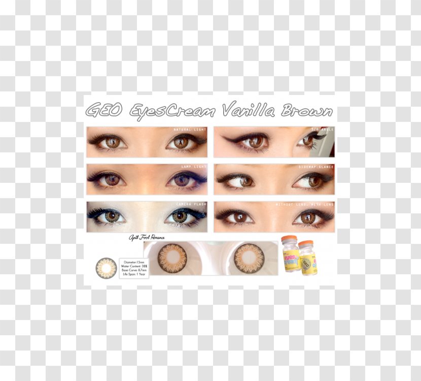 Circle Contact Lens Lenses Eye Shadow - Eyebrow - Vanilla Cream Transparent PNG