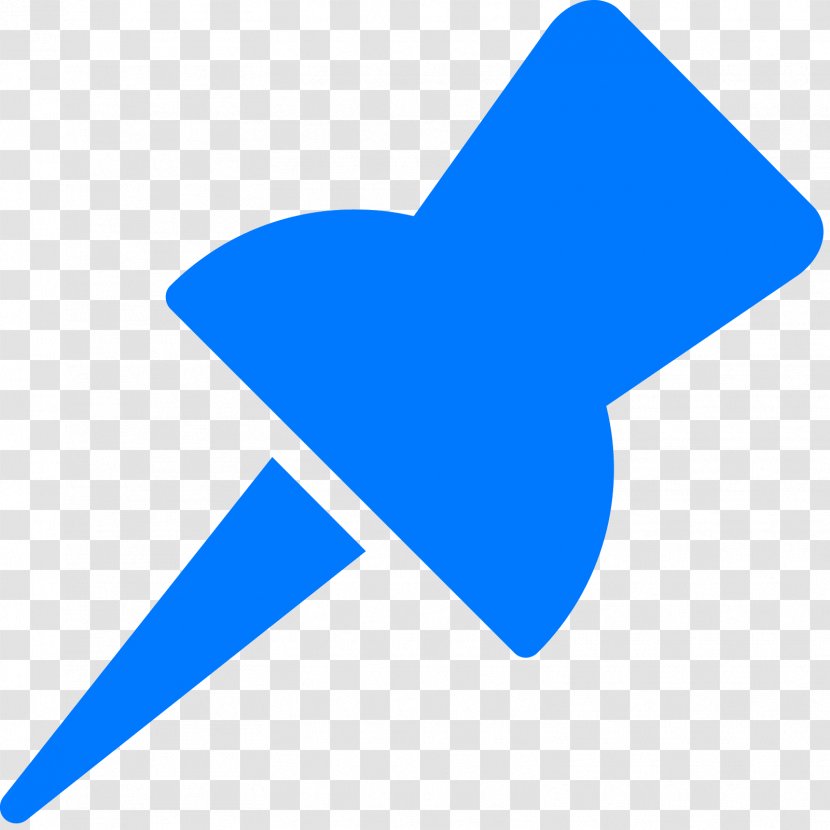 Clip Art - Blue - Thumbtack Transparent PNG