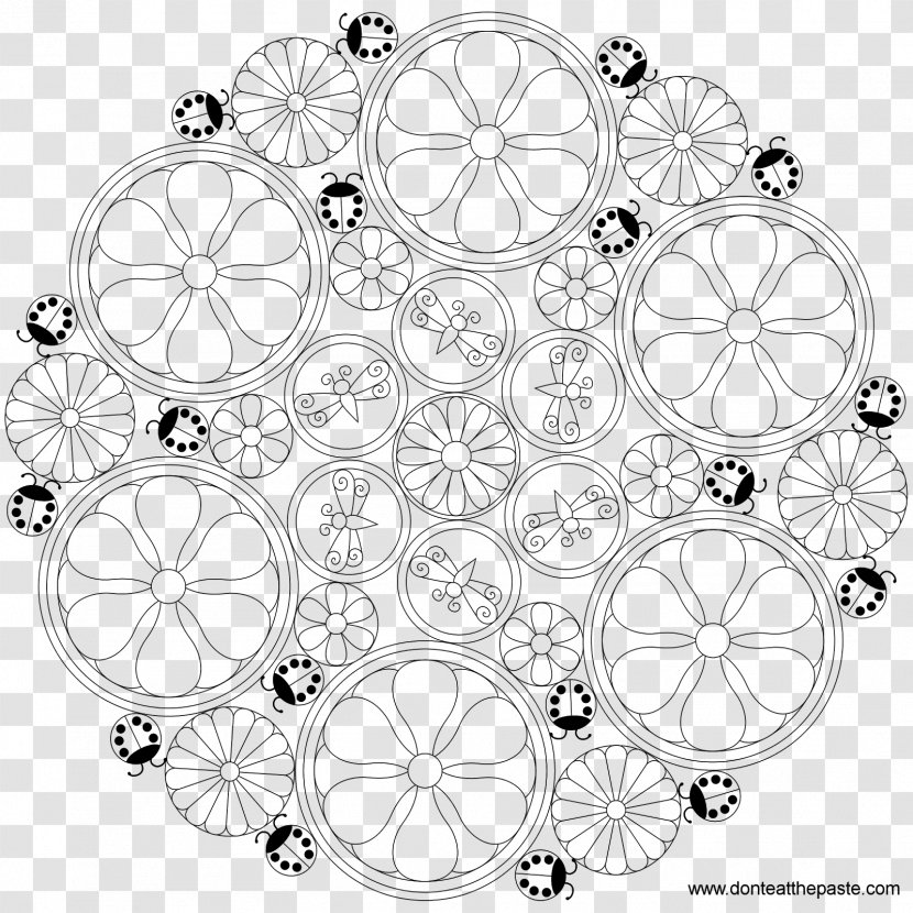 Coloring Book The Mandala Book: Patterns Of Universe Child - Page - Flowers Transparent PNG