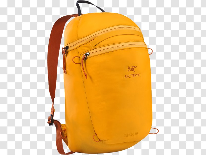 Arcteryx Index 15 Backpack Arc'teryx T-shirt Bag - Yellow - Backpacking Hiking Transparent PNG