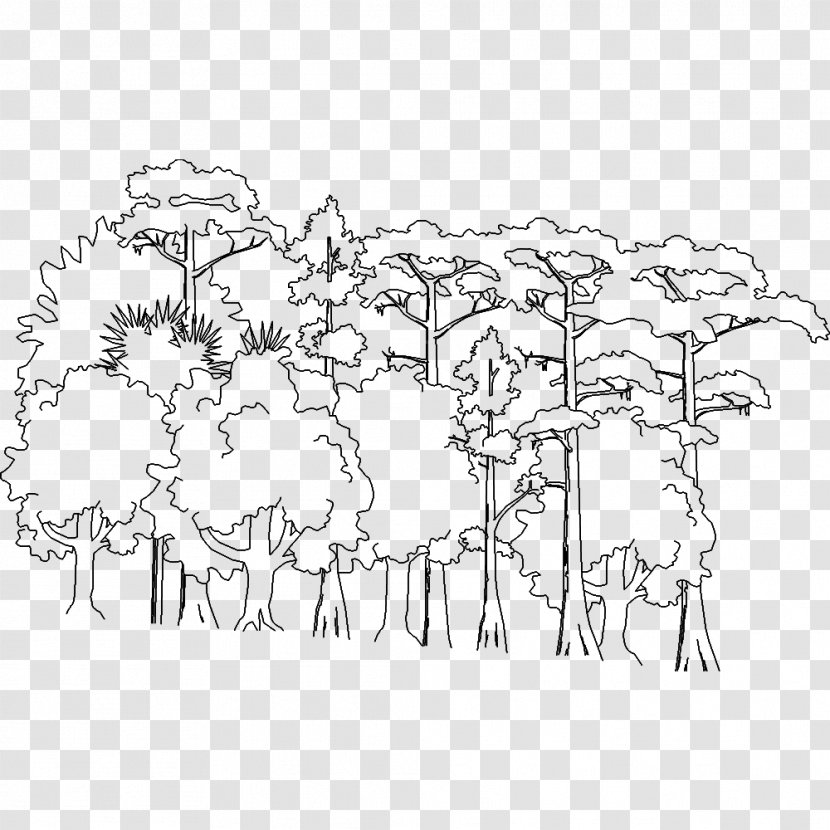 Cattle Line Art Horse Cartoon Sketch - Wildlife - Tree Up Transparent PNG