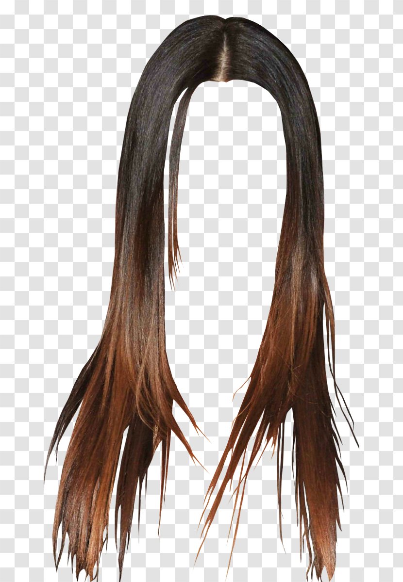 Black Hair Wig Long Brown - Discount Card Transparent PNG