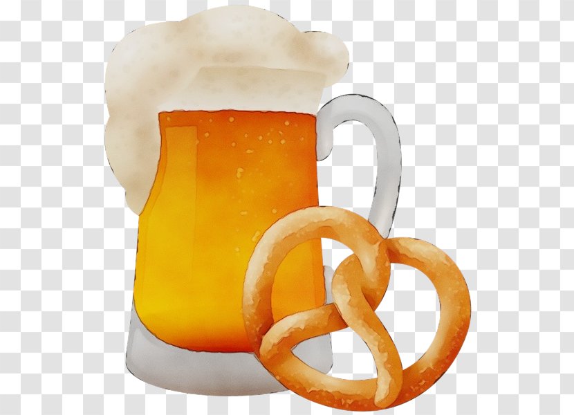 Orange - Beer Glass - Onion Ring Pretzel Transparent PNG