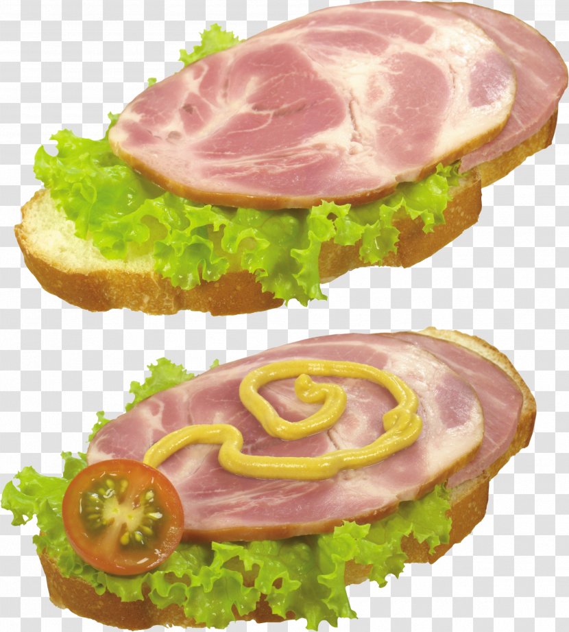 Butterbrot Ham Fried Egg Breakfast Canapé Transparent PNG