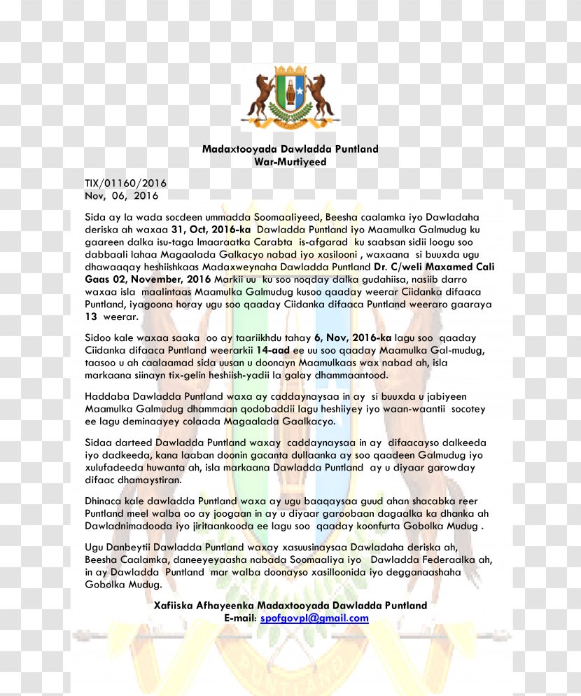 Document Puntland Line - Paper - Quraan Transparent PNG