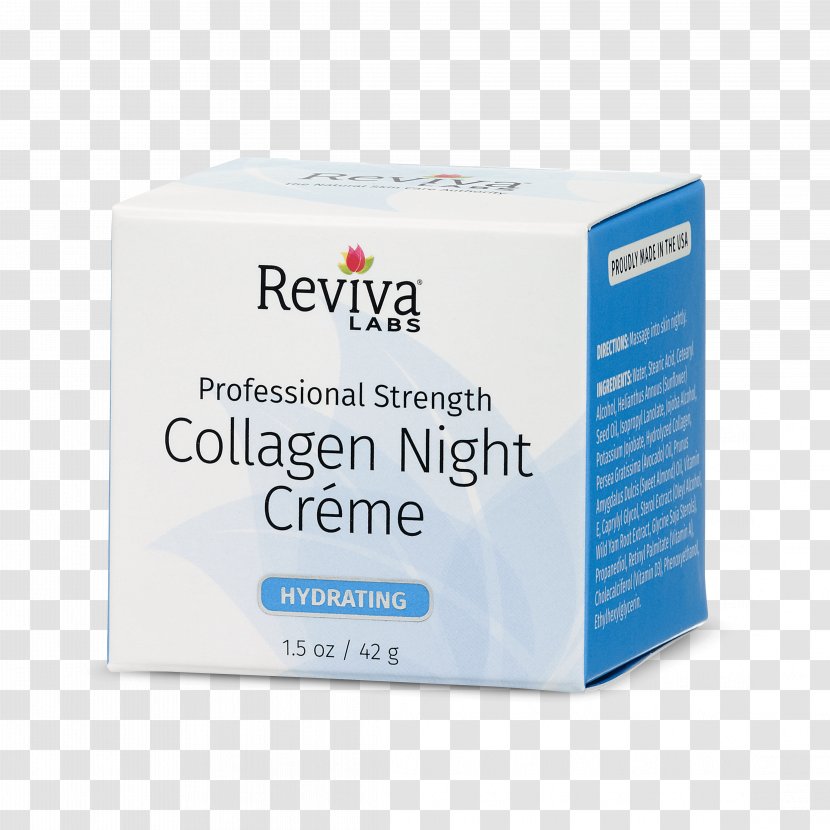 Reviva Labs Collagen Night Cream For Hydrating Exfoliation Glycolic Acid - Skin Transparent PNG